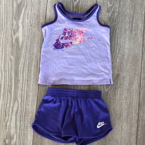 Nike brand shorts set.